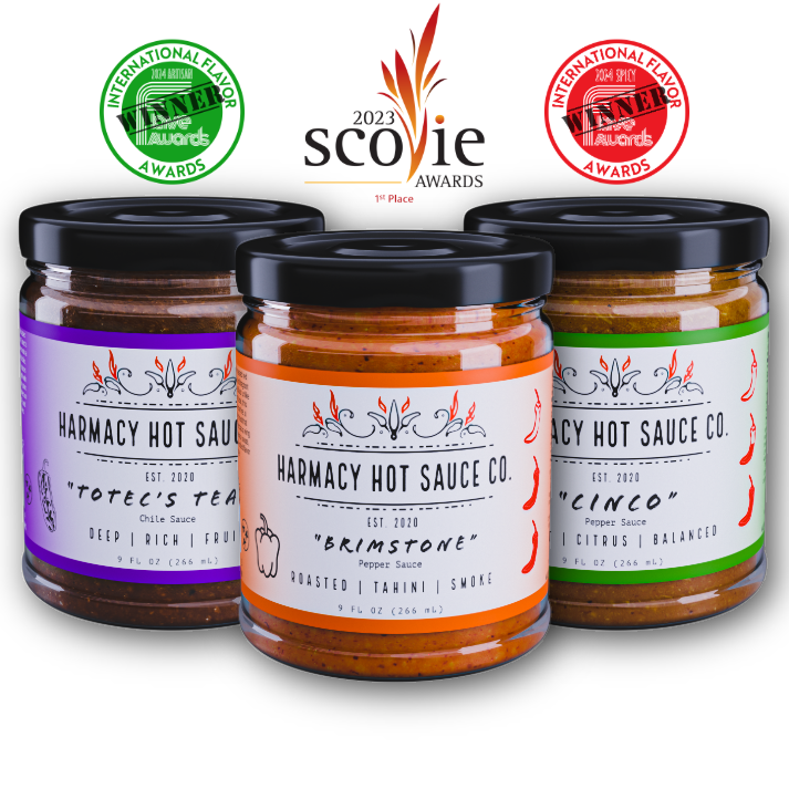 best hot pot sauce mix Harmacy Hot Sauce Best Seller Variety Pack – Brimstone Rimjob, Totec’s Tears & Cinco – Gourmet Small Batch, Vegan & Gluten-Free