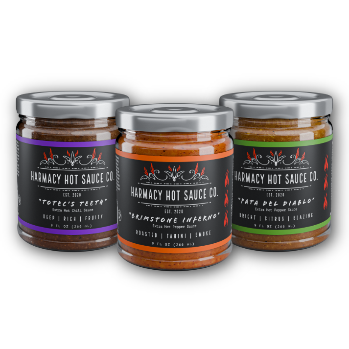 Extra Hot Variety Pack #1 - Best Sellers – Harmacy Hot Sauce Co. Extra Hot Variety Pack #1 - Best Sellers – Harmacy Hot Sauce Co.