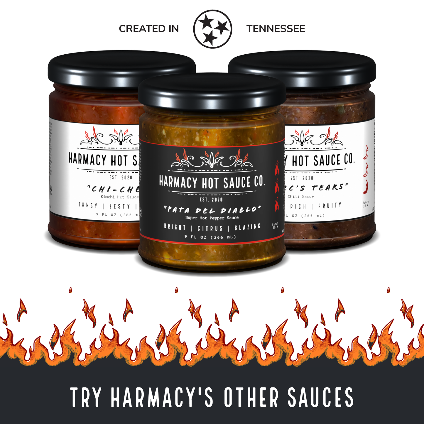 "Brimstone Rimshot" Super-Hot Tahini & Roasted Red Pepper Sauce (9oz)