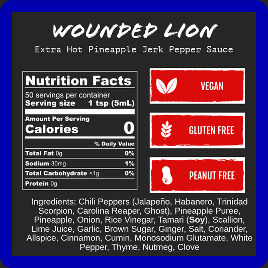 Wounded Lion - Extra Hot Pineapple Jerk (9oz)
