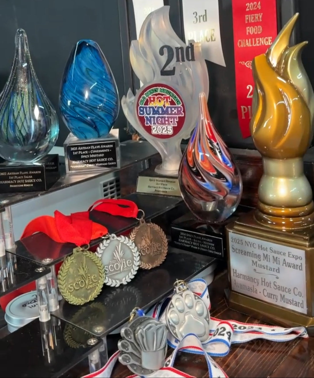 Massed awards on display
