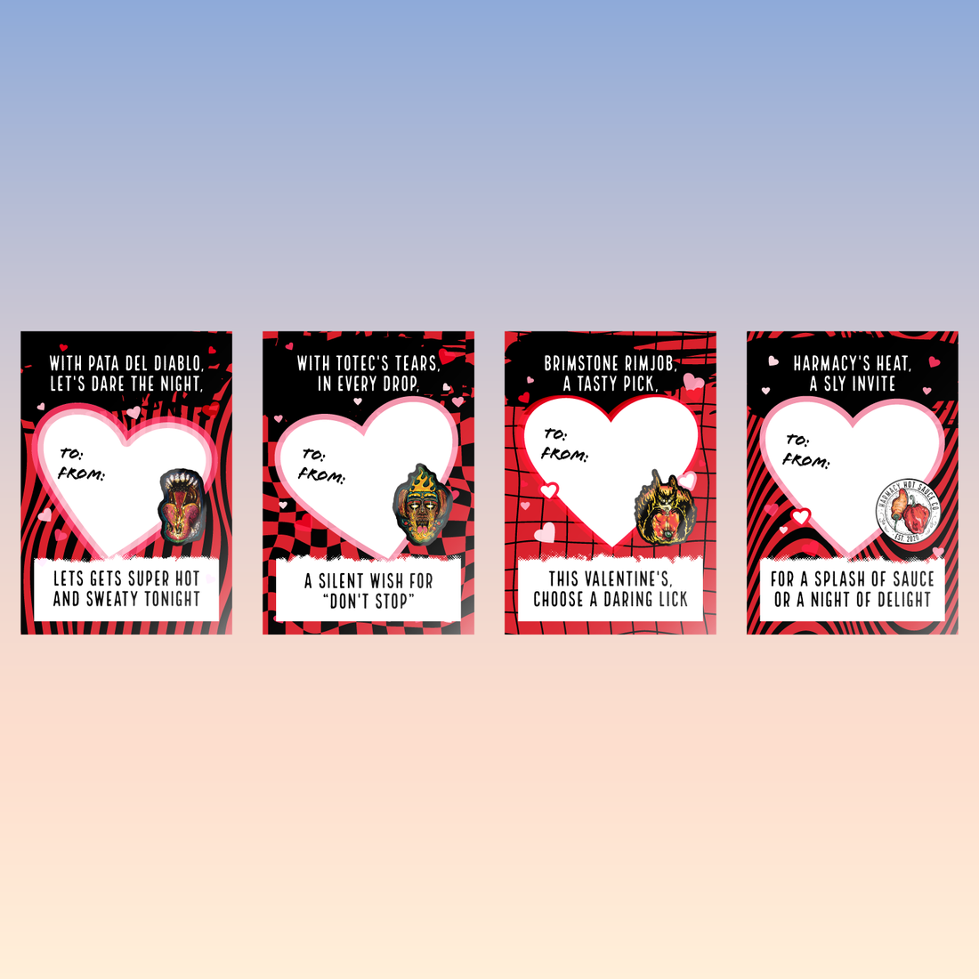 Spread Laughter This Valentine's Day with Harmacy Hot Sauce Co.'s Gag Cards!