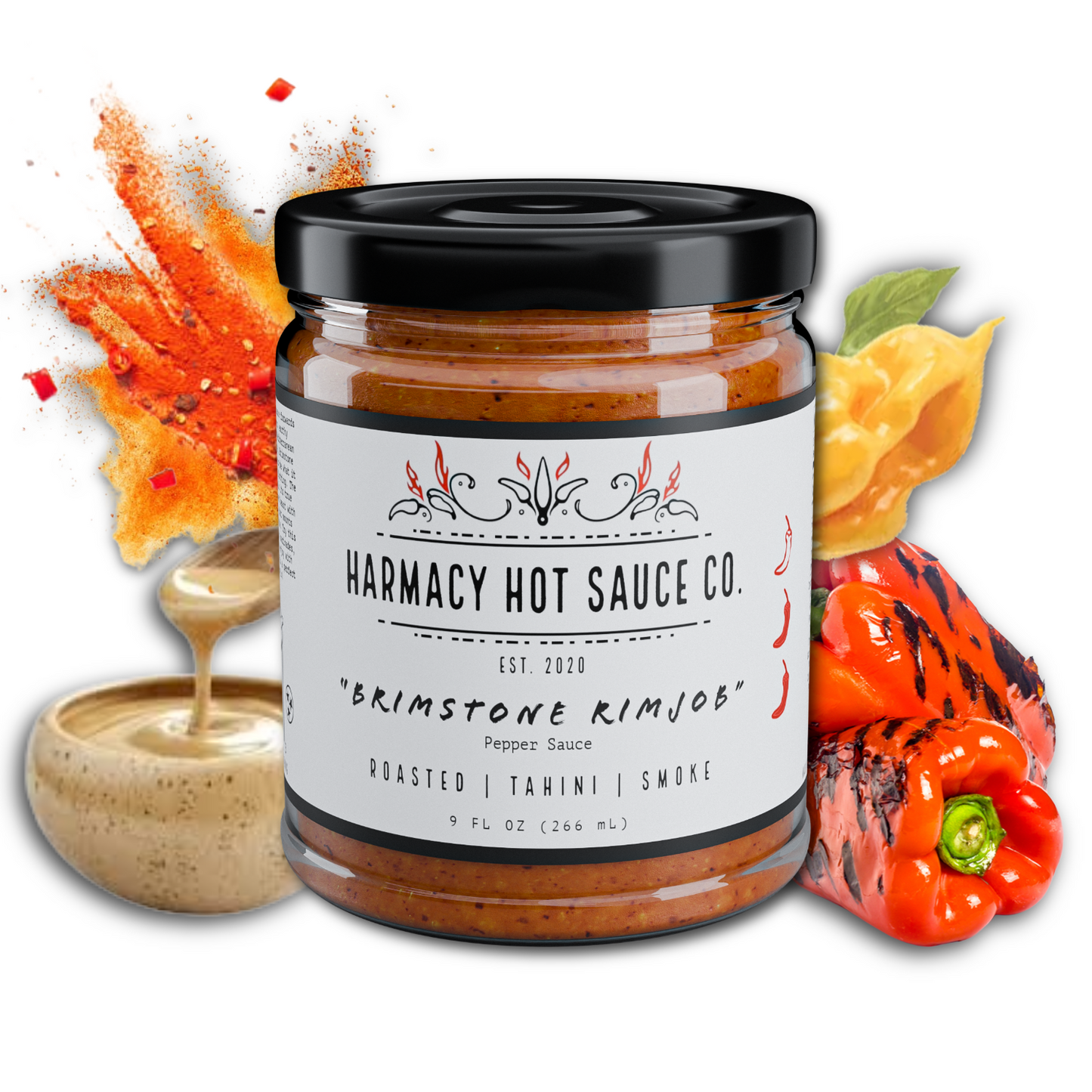 Brimstone Rimjob - Tahini & Roasted Red Pepper Sauce (9oz)