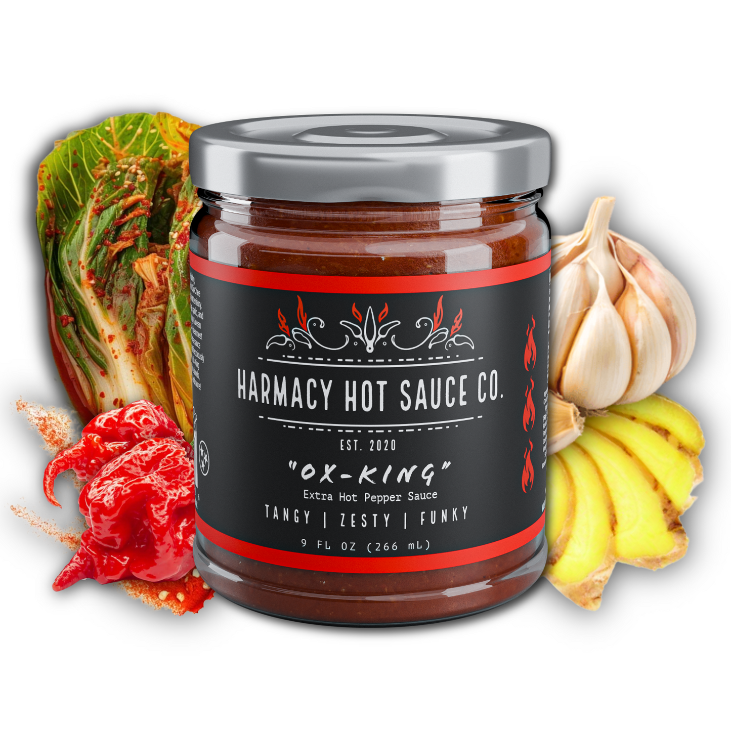 Ox-King - Extra Hot Kimchi Hot Sauce (9oz)