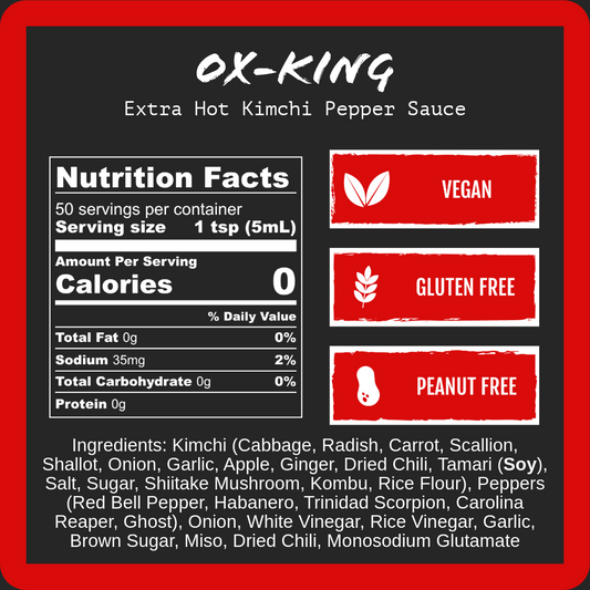 Ox-King - Extra Hot Kimchi Sauce (9oz)