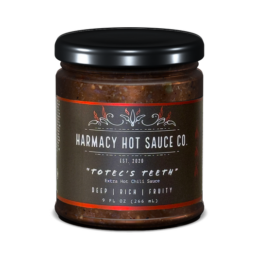 Totec's Teeth - Extra Hot Dried Chili & Plum Pepper Sauce (9oz)